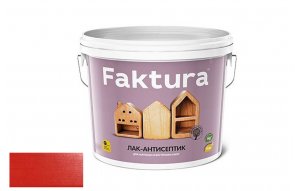 Лак-антисептик FAKTURA 0,9 рябина акриловый шелк-матовый