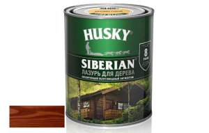 HUSKY SIBERIAN ЛАЗУРЬ 2,7л п/глянцевый красное дерево